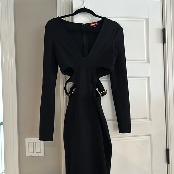 Staud Black Chantal cut-out maxi dress XS - Picture 6 of 8